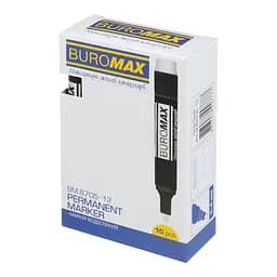 Маркер водостойкий, 1-4 мм, белый, 10 шт. в упаковке