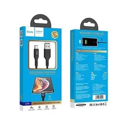 Кабель Hoco U79 Pisces Cable USB to Lightning 2,4A 1m Black - мініатюра 2