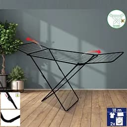 Сушарка для білизни підлогова Casa Si Kolibri 18m Black (CS42191C06E) - мініатюра 3