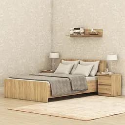 Кровать двуспальная MebelStar Нео 140x200 см Дуб сонома (MBS-1123)