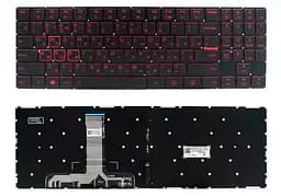 Клавіатура Lenovo Legion Y520-15IKBN Y520-15IKBA Y520-15IKBM R720-15IKBN Y720-15IKB чорна без рамки Прямий Enter підсвічування RED Original PRC (PK1313B5B00)