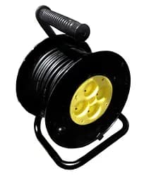 Удлинитель на катушке 40 м (ПВС 2*2,5) (без обмена) ГОСТ ПРОФИ провод 100% медь (цвет: латунь) ТМ LUMANO