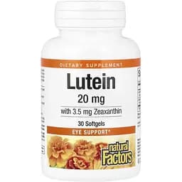 Лютеїн Natural Factors Lutein 20 мг 30 желатинових капсул