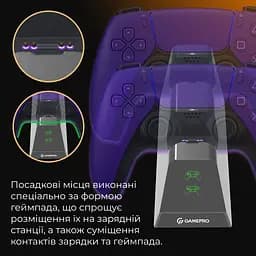 Зарядна станція для геймпадів GamePro PS5 (CHS420B) - мініатюра 5