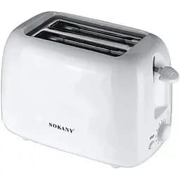 Тостер Sokany HJT-022 6 ступеней прокаливания на 2 ломтика с подогревом 700 Вт