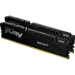 Модуль пам'яті для комп'ютера DDR5 64GB (2x32GB) 6000 MHz Beast Black EXPO Kingston Fury (ex.HyperX) (KF560C30BBEK2-64) - мініатюра 2