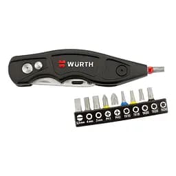 Ніж з бітотримачем Wurth трапецієподібне лезо L125 мм + набір біт у комплекті (071566516)