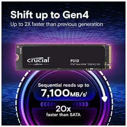 Накопичувач SSD M.2 2280 2TB P310 Micron (CT2000P310SSD8) - мініатюра 3