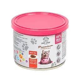 Корм вологий для дорослих котів Pet Chef, шматочки в желе М'ясний мікс 200 г - мініатюра 3