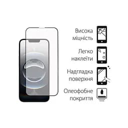 Скло захисне Dengos Full Glue iPhone 16e Black (TGFG-424) - мініатюра 2
