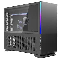 Корпус Almordor Sparkle 170M Matx Black без БЖ Mini Tower для Micro ATX / Mini ITX 2xUSB 3.0 макс. CPU - 145 мм / VGA - 360 мм / PSU - 160 мм алюмінієвий бічна панель із загартованого скла (ALS170MMBK)