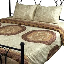 Комплект постельного белья Руно 3589 Front beige, сатин набивной, полуторный (1.137К_3589 Front beige)