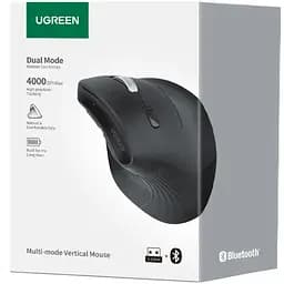 Мишка UGREEN 2.4GHz MU008 бездротова вертикальна 4000 dpi 4 кнопки чорний - мініатюра 5
