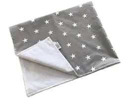 Непромокаемая пеленка Moontime "Звезды белые на сером"