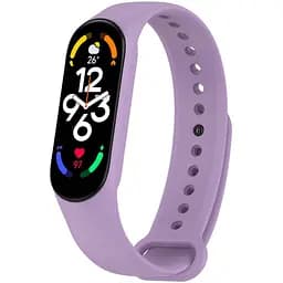 Силиконовый ремешок для Xiaomi Mi Band 7/6/5 Сиреневый / Elegant Purple