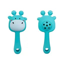 Силіконовий прорізувач-брязкальце "Жираф" Mega Zayka MGZ-0428(Turqouise)