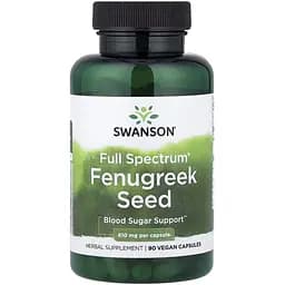 Пажитник Swanson Fenugreek Seed 610 mg, 90 капсул