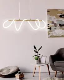 Люстра з світлодіодним шнуром Goldlux 327987 Emma Led 1x38W 4000K 4450Lm IP20 Золотий - мініатюра 3
