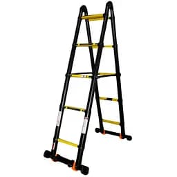 Драбина універсальна телескопічна GTM KME3042B 2x5 алюмінієва, 4200 мм (39420)