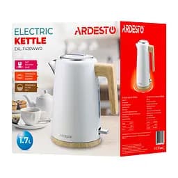 Електрочайник Ardesto Wood Modern Strix 1.7 л білий (EKL-F420WWD) - мініатюра 10