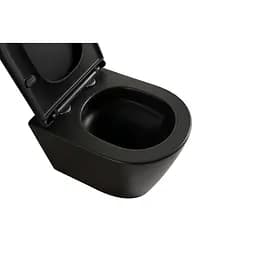 Унітаз підвісний Mixxus Premium Bevel-0304-T1 Black 480x360x360 мм сист. змиву Tornado 1.0 MP6677, Чорний матовий - мініатюра 6