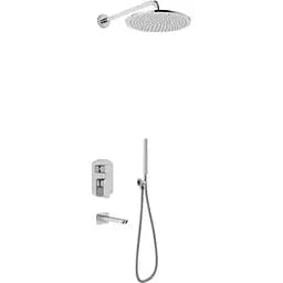 Душевая система Kohlman Foxal 25 chrome + BOX скрытого монтажа QW211FR25, Хром