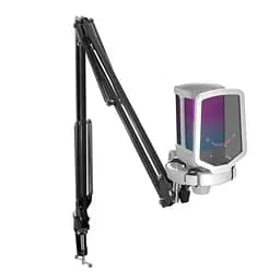 Мікрофон з пантографом конденсаторний Fifine Q-6T-W RGB USB White