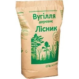 Уценка. Древесный уголь Лісник, 2,5 кг