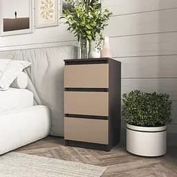 Тумба приліжкова Moreli T-216 на 3 шухляди 400x758x398 мм венге темний капучіно (mo-t216-venge-capuch)