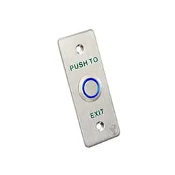 Кнопка виходу PBK-814A(LED) врізна, NO/NC/COM, нержавіюча сталь, діодне підсвічування, 90х35х26.5мм