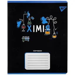 Тетрадь Yes Химия Black для записей А5, 48 листов черно-синяя (767465)