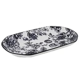 Блюдо Limited Edition Blossom Blue 30 см овалне біле (YF7001-7)