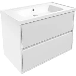 Тумба підвісна Imprese Laska з умивальником 80 см Білий f3217W Білий