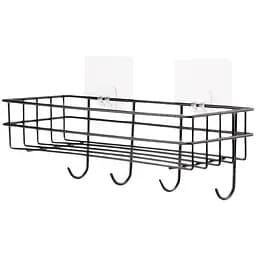 Полка настенная Stenson TD01330, 27.5x10x10 см черная (25478)