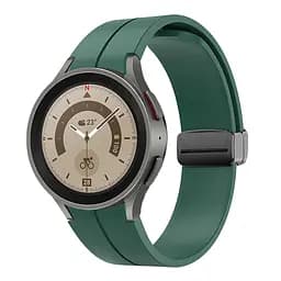 Браслет Cls-black для Samsung Galaxy Watch 5 - темно-зелений ширина кріплення 20мм силікон Watchbands (W33-1WB12227561) - мініатюра 2
