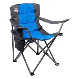 Кресло туристическое Lugi раскладное с подстаканником синее SJ-0101BL
