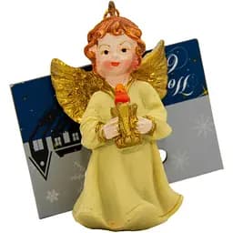 Ялинкова іграшка Янгол Sun Fai 7.6 см бежевий полістоун (001675)