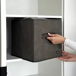 Текстильний кофр  ORGANIZE  для одягу та текстилю 30*30*30 см (сірий) - мініатюра 3