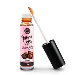 Блиск для губ зі смаком брауні Secret Play Vibrant Kiss з ефектом вібрації 6 г - мініатюра 2
