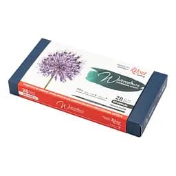 Набір акварельних фарб з пензлем BOTANICAL 28×2.5 мл кювета Індіго металевий пенал Rosa Gallery