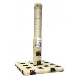 Дряпка Пухнастики стовпчик на підставці бежева з лапками (С-4)