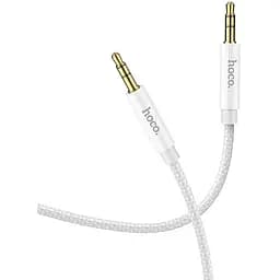 Кабель усиленный Hoco UPA19 AUX audio cable 1 м нейлоновая оплетка белый