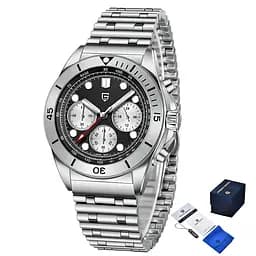 Наручные часы мужские PD-1705-1 Silver-Black Steel Pagani Design acs0031122