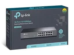 Комутатор TP-Link TL-SF1016DS 16xFE некерований стійковий - мініатюра 4