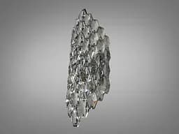 Бра класичне хром кришталеве під дві лампи