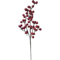 Гілка декоративна Yes! Fun Червоні ягоди засніжені 48 см (974997)