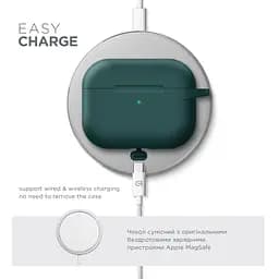 Силіконовий чохол для навушників Apple AirPods Pro 3, Hang Case, зелений, ультратонкий захисний кейс товщиною 2 мм, захист від подряпин, пилу та ударів, компактний, з карабіном для кріплення, ArmorStandart (ARM88272) - мініатюра 7