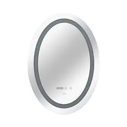 Дзеркало Qtap Mideya 500x700 з LED-підсвічуванням Touch, з антизапотіванням, з годинником, диммером яскравості QT2078NCR5070W - мініатюра 3