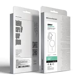 Чехол Samsung Galaxy S26 5G, Unit MagSafe, белый, прозрачный, магсейф, противоударный, магнитный, панель-накладка с поддержкой MagSafe, с поддержкой беспроводной зарядки, TPU+PC, защита всего корпуса, ударопрочный, ArmorStandart (ARM88802) - мініатюра 6