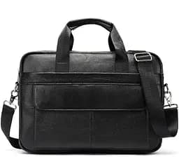 Шкіряна чоловіча сумка для ноутбука і документів чорна Tiding Bag 143412 - мініатюра 11